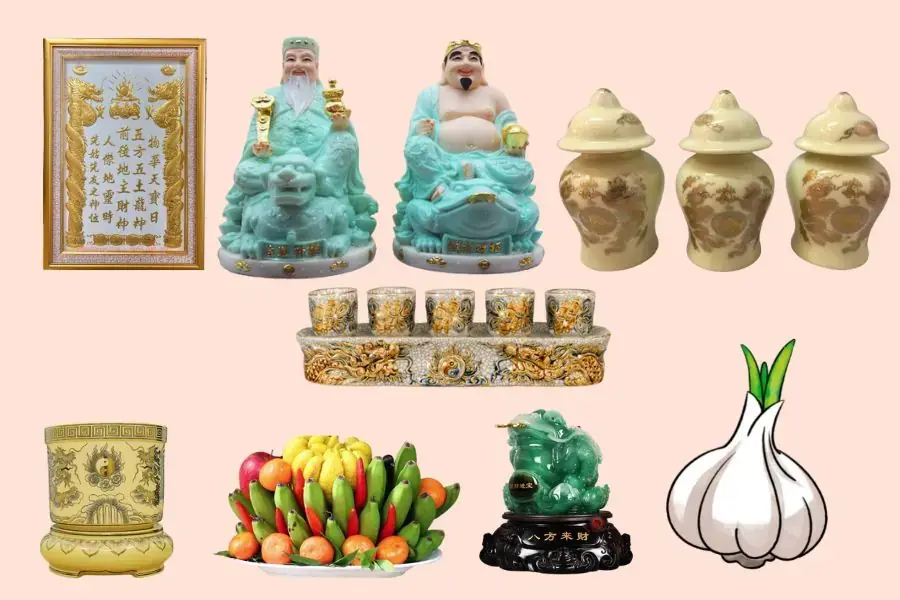 Bàn thờ Thần Tài cần chuẩn bị những vật dụng quan trọng.