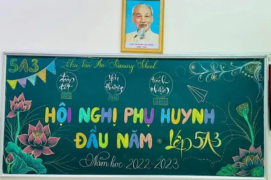 Mẫu bảng họp phụ huynh đầu năm đẹp mắt, thu hút 