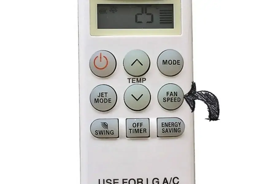 Chức năng điều chỉnh tốc độ quạt trên điều khiển điều hòa LG