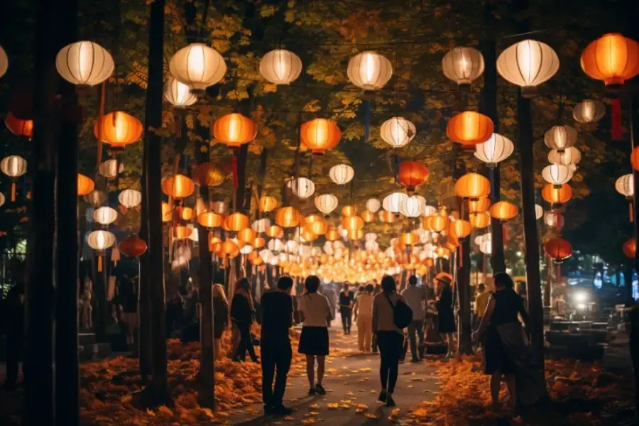 Ý tưởng Trung thu ngoài trời cực lãng mạn.