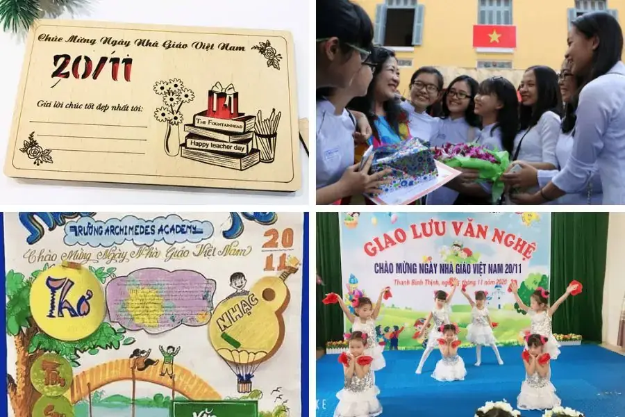 Các hoạt động chủ yếu để tri ân thầy cô giáo nhân ngày 20/11.