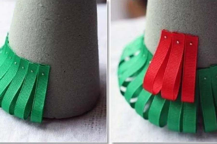 Trang trí Noel handmade với thành phẩm là một cây thông cực xinh.