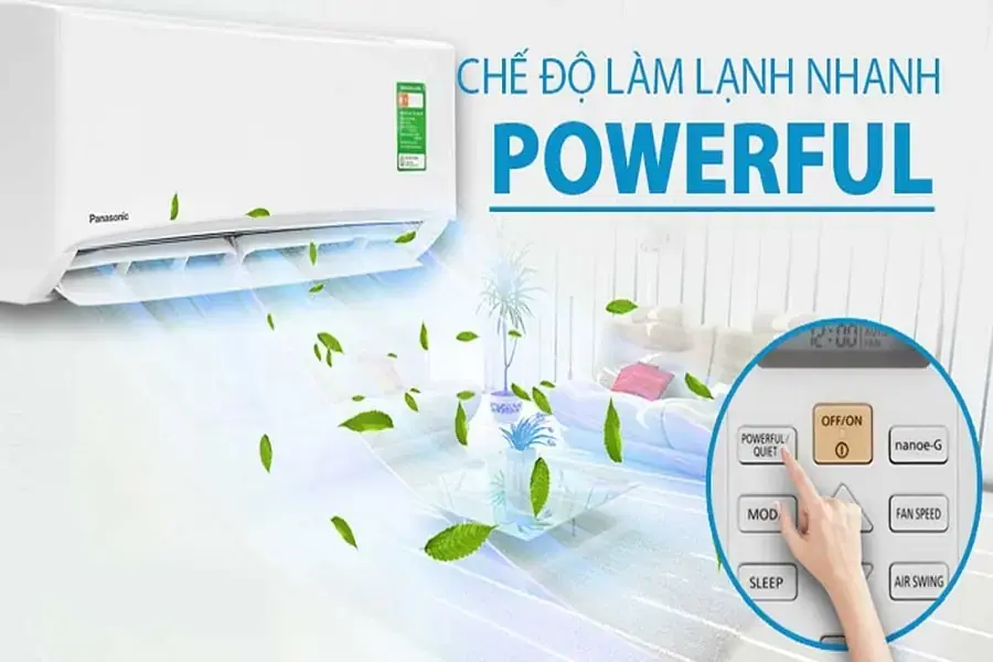 Chế độ làm lạnh nhanh Powerful Cool giúp mấy lạnh làm lạnh nhanh (Hình ảnh: Luckybuy)