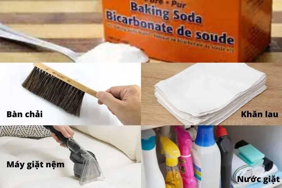 Dụng cụ vệ sinh nệm tại nhà