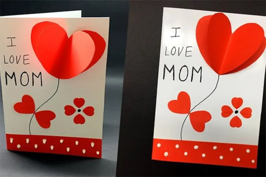 Thiệp 8/3 tặng mẹ bằng giấy origami