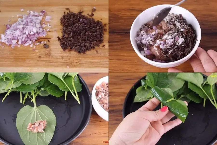 Các công đoạn làm chả lá lốt
