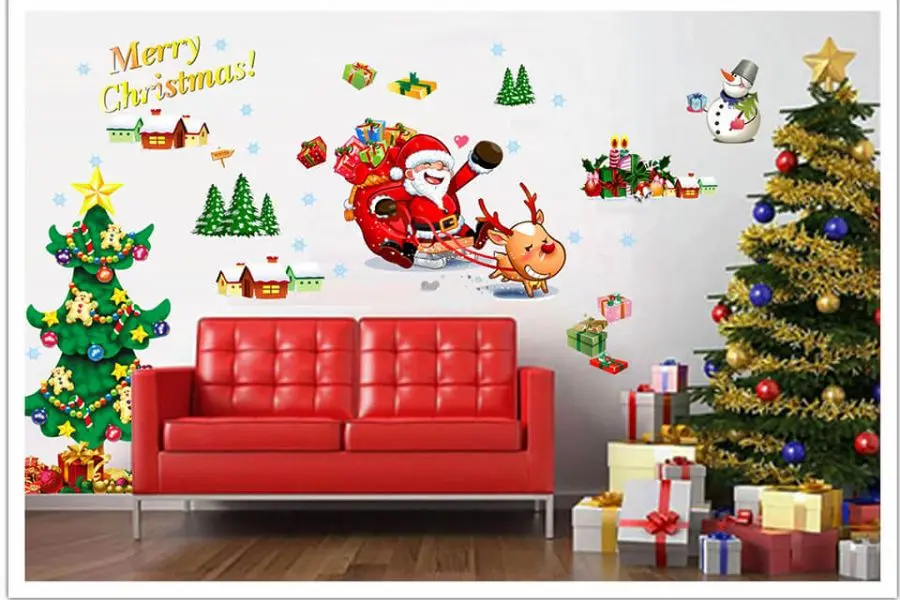 Trang trí tường phòng ngủ decal Noel