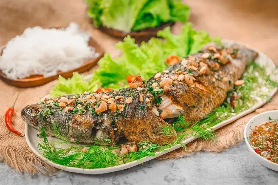 Cá đối nướng than truyền thống thơm ngon
