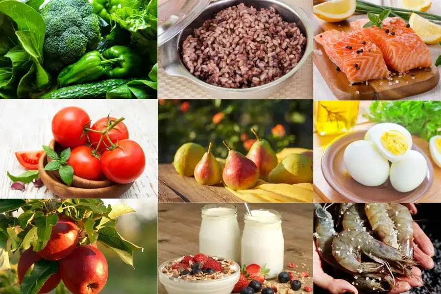 Các thực phẩm có trong thực đơn giảm cân