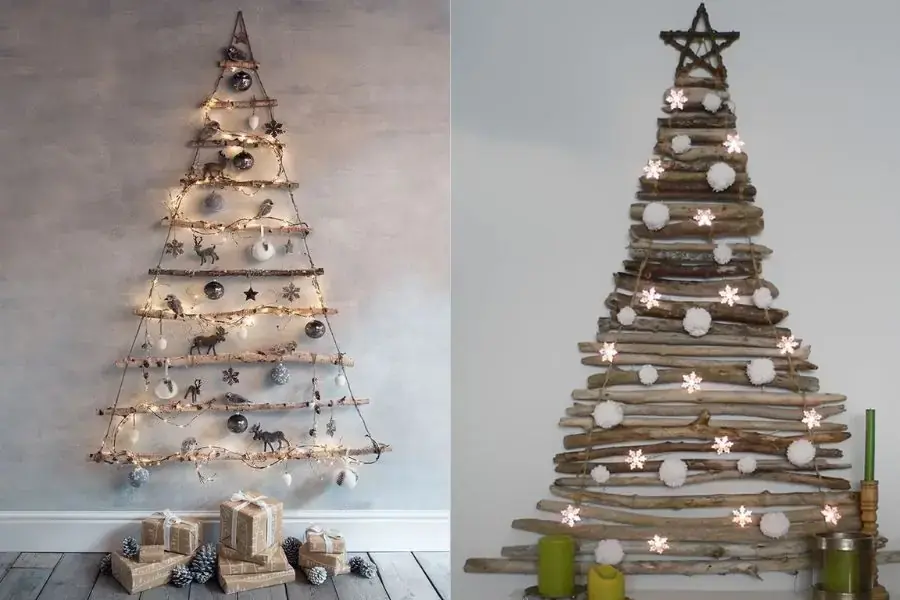 Chỉ đơn giản bằng những bông tuyết Noel cũng đã khiến cây thông nổi bật. 