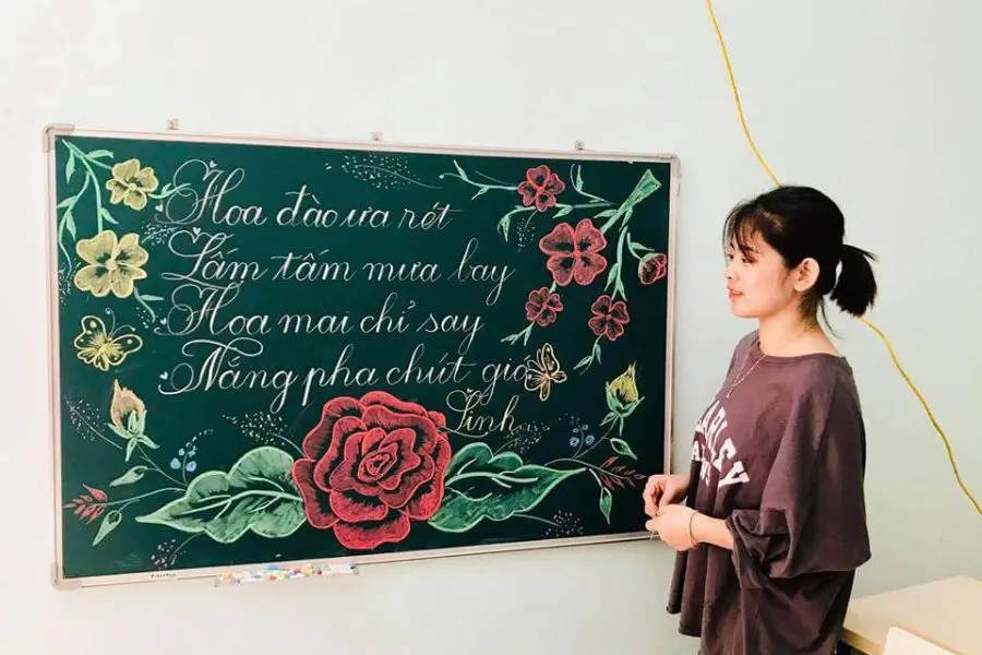 Mẫu trang trí bảng 8/3 đẹp, số .
