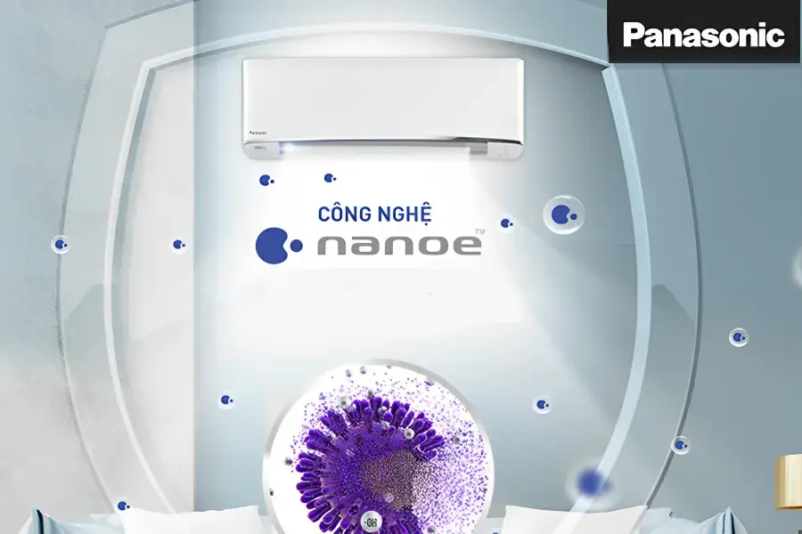 Công nghệ diệt khuẩn và khử mùi Nanoe-X giúp tiêu diệt 99% vi khuẩn
