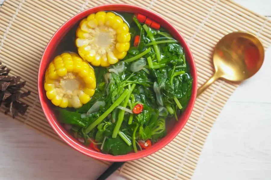 Canh rau muống dễ chế biến