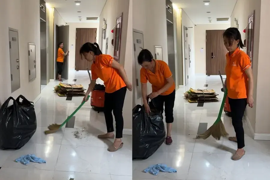 Chuyển đồ đạc vào nhà mới, quét dọn mọi ngóc ngách.