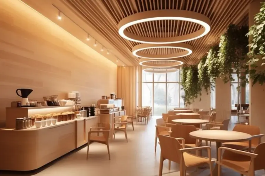 Quán cafe nguyên chất với hệ thống đèn mang lại cảm giác nhẹ nhàng và yên tĩnh