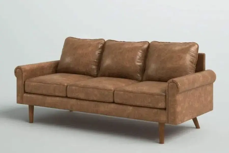 Sofa bọc bằng da bò sẽ có màu nâu đậm rất tinh tế