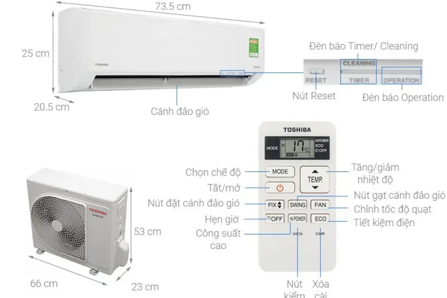 Máy lạnh Toshiba có mức giá vừa phải, phù hợp với túi tiền người tiêu dùng