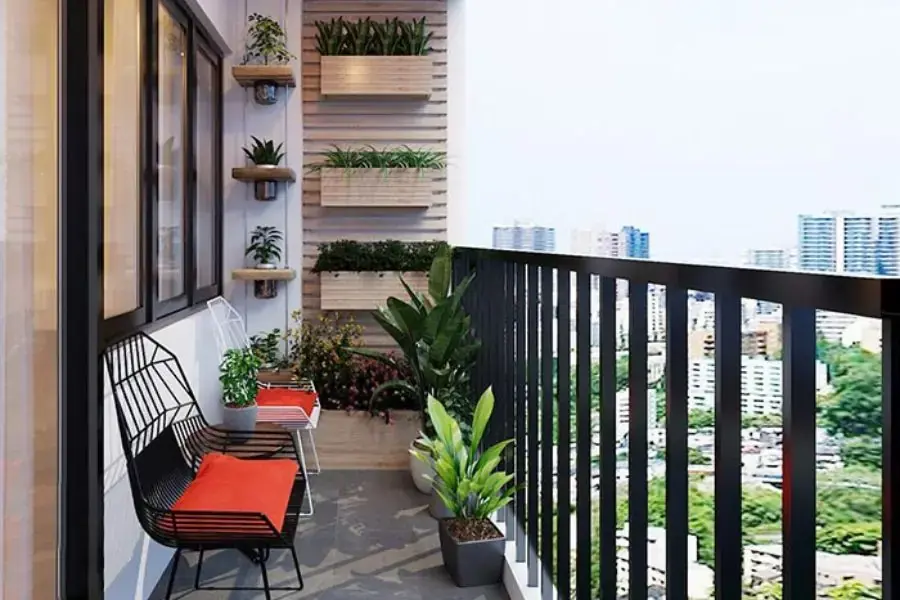 Ý tưởng trang trí ban công chung cư với cây xanh