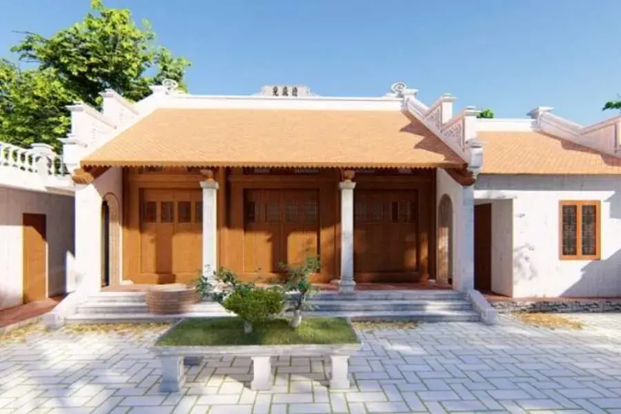Đền thờ cũng được thiết kế theo phong các chữ Đinh 