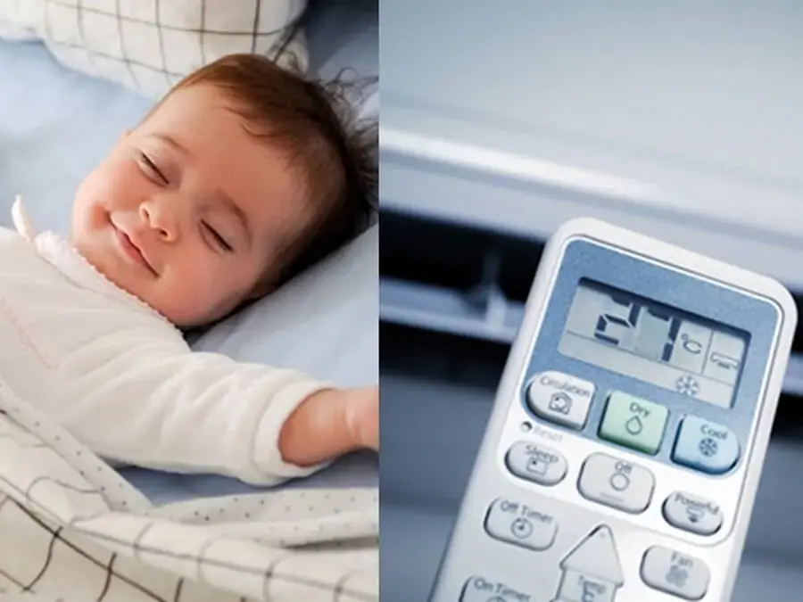Nhiệt độ thích hợp cho trẻ là từ 26 đến 28 độ C (Hình ảnh: congnghenhat)