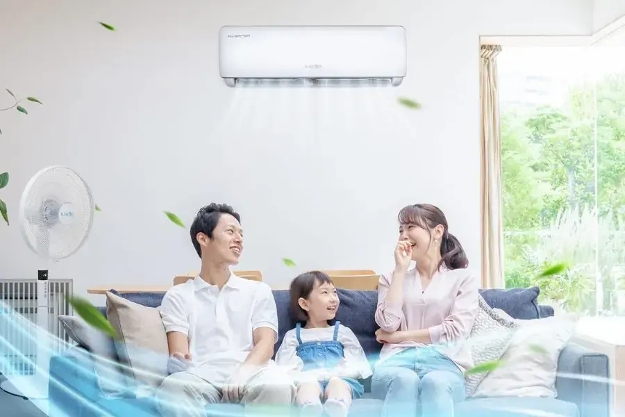 Lắp đặt điều hòa ở vị trí thích hợp trong phòng.