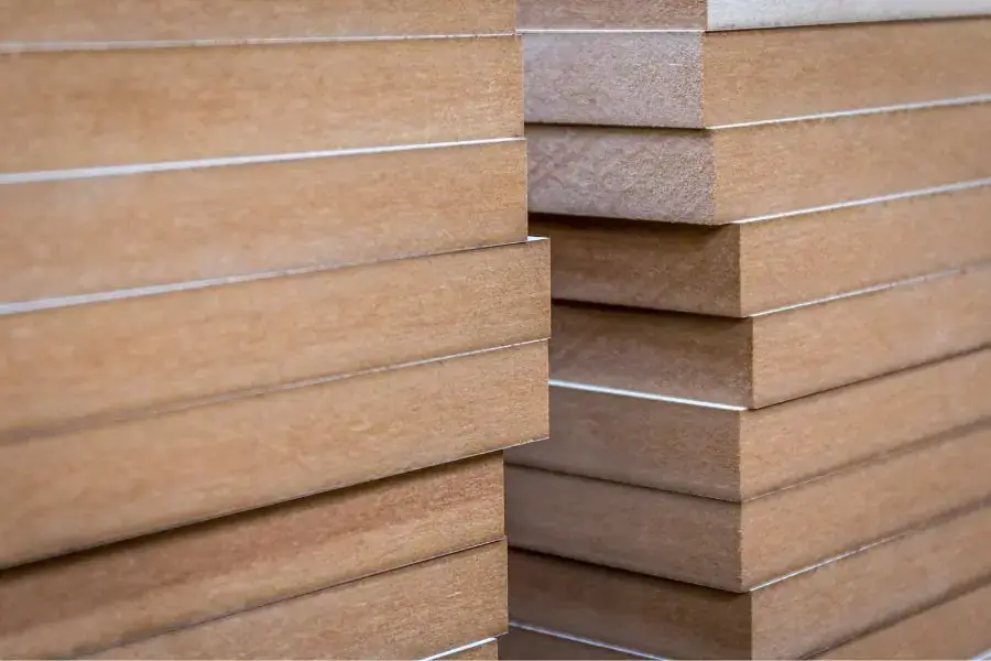 Gỗ MDF được sản xuất bởi các sợi gỗ nhỏ