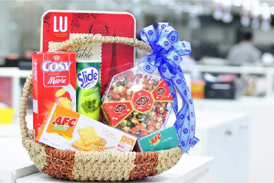 Mẫu giỏ quà Tết đẹp số 1.