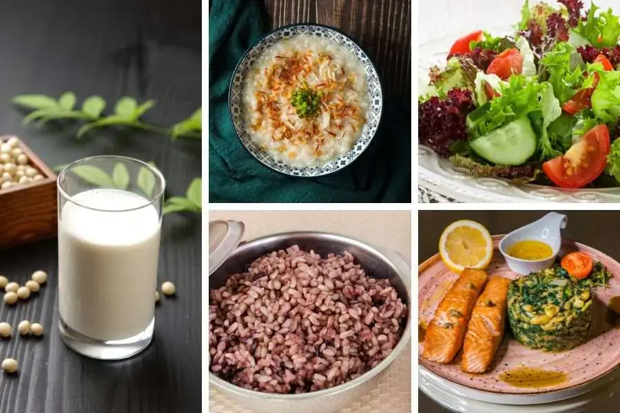 Gợi ý thực đơn giảm cân cùng sữa đậu nành ngày 1.