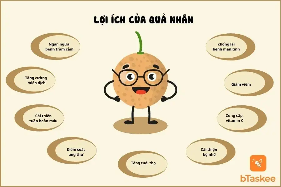 Lợi ích của quả nhãn đối với sức khỏe