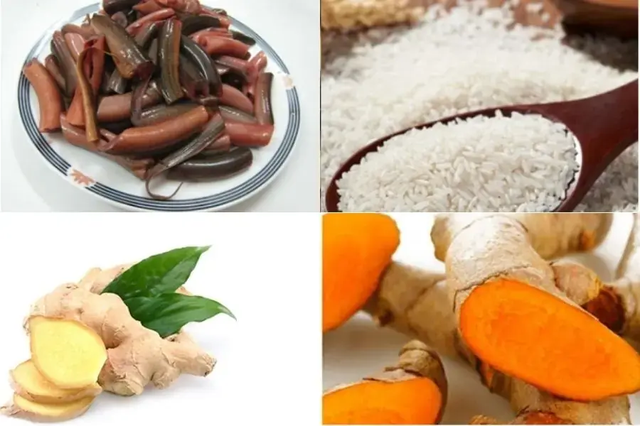 Các nguyên liệu chế biến cần thiết để nấu cháo lươn Nghệ An