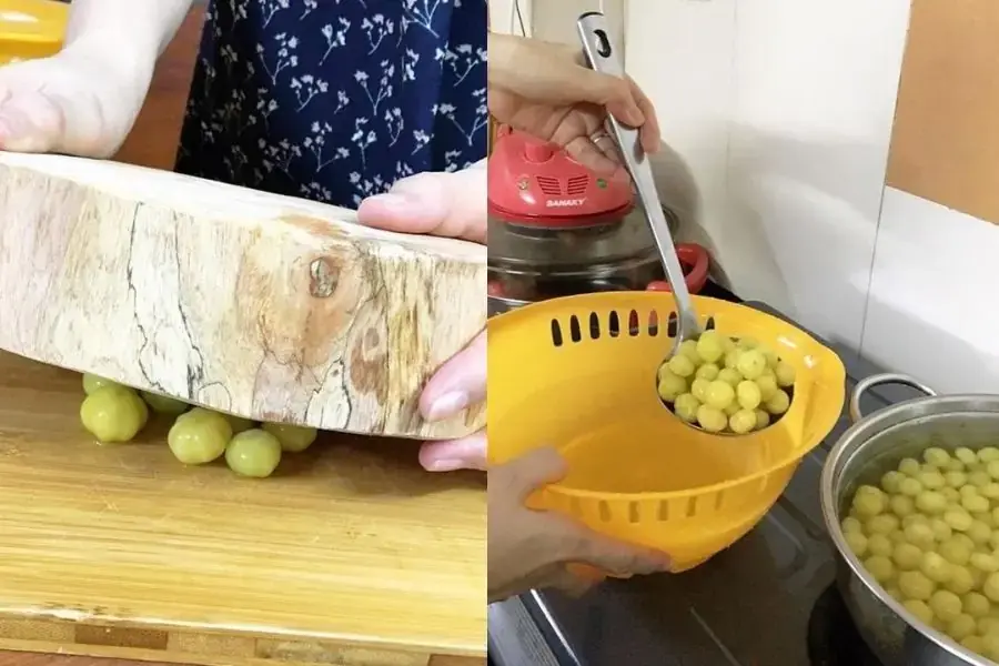 Chà dập chùm ruột.