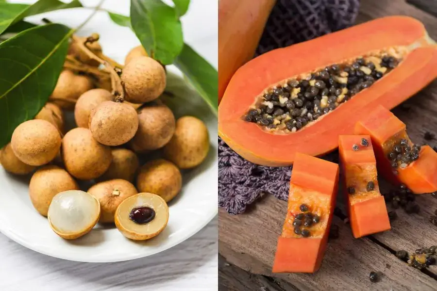 Để tránh bị nóng trong và táo bón, mẹ bầu nên hạn chế ăn nhãn và đu đủ trong 3 tháng đầu thai kỳ.