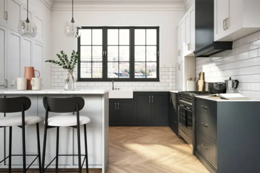 Phòng bếp Scandinavian tối giản nhưng vẫn đảm bảo đầy đủ tiện ích