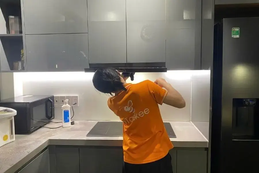 Hình ảnh chị Ong cam cần mẫn thực hiện nhiệm vụ.