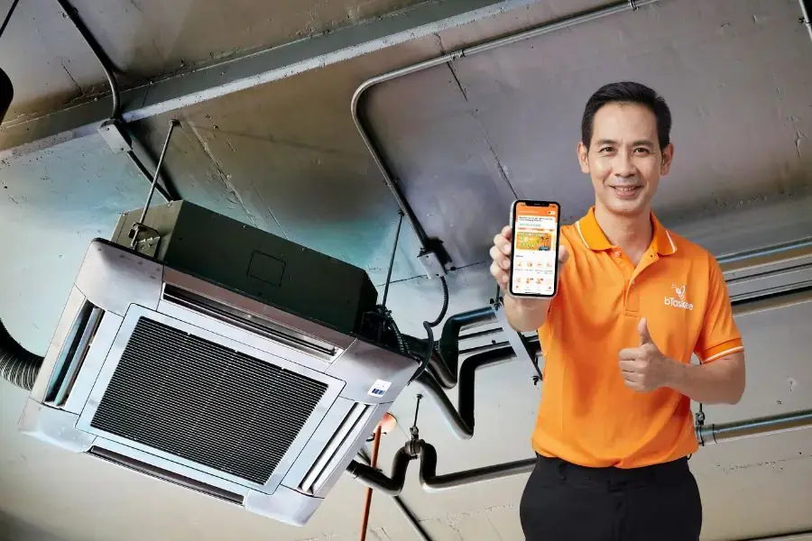 Vệ sinh máy lạnh âm trần chuyên nghiệp, nhanh chóng qua ứng dụng bTaskee