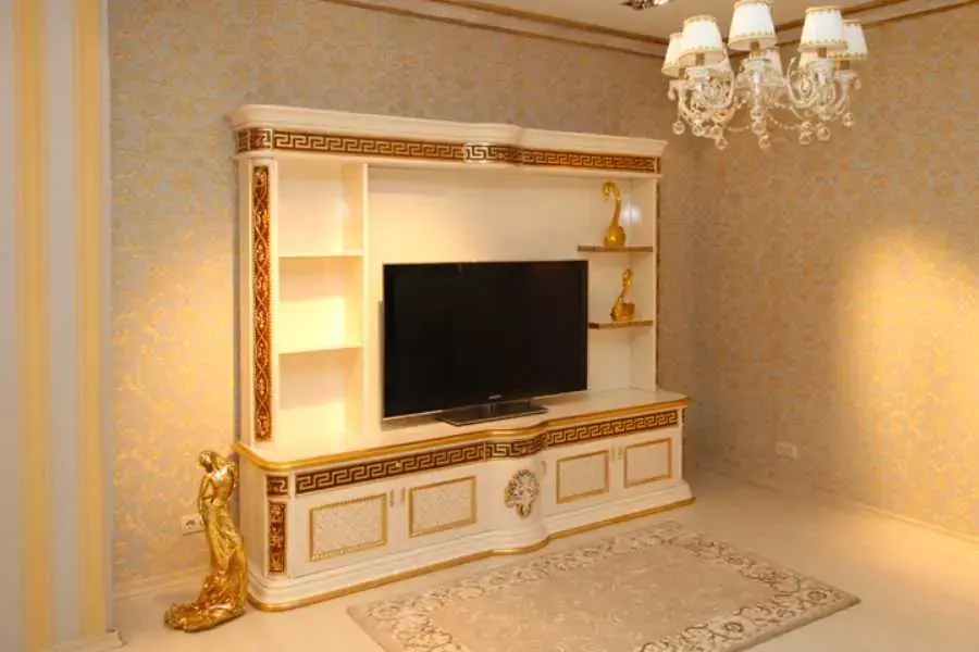 Mẫu kệ tivi phong cách cổ điển, tân cổ điển sang trọng quý phái