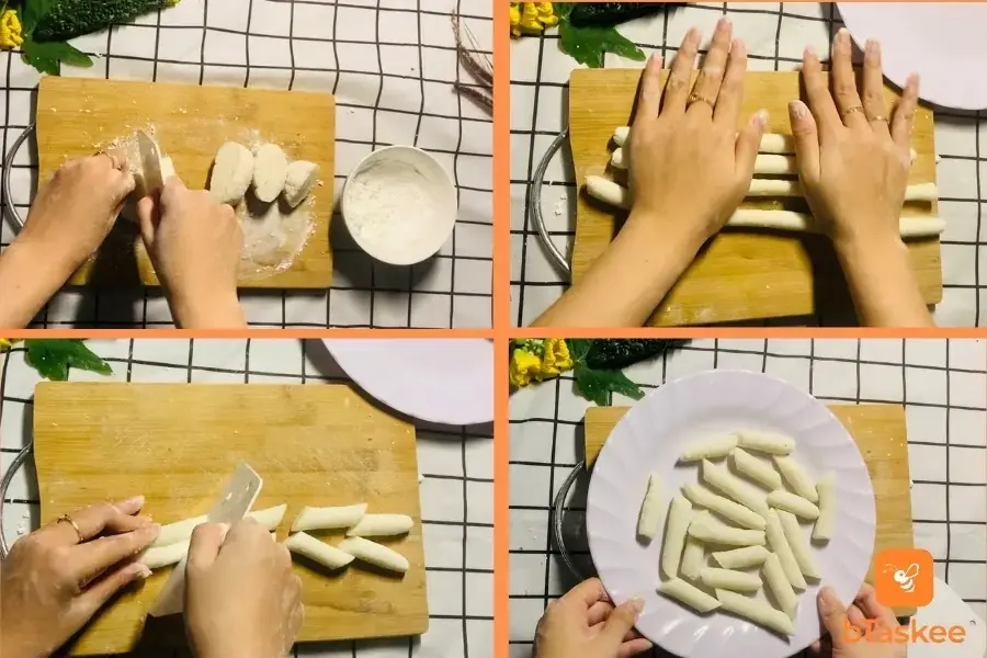 Các bước chia bột và tạo hình bánh
