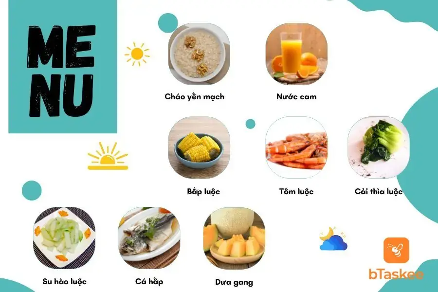 Menu món ăn giảm cân ngày 4