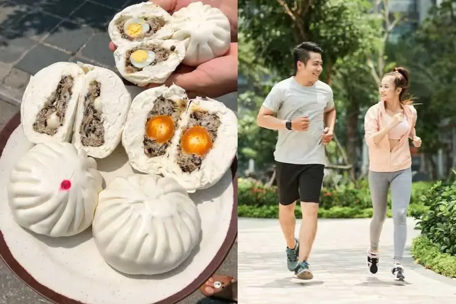 Thể dục sẽ giúp đốt cháy lượng calo dư thừa khi ăn quá nhiều bánh bao.