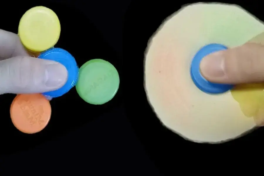 Làm Spinner đơn giản từ nắp chai dành cho các bé