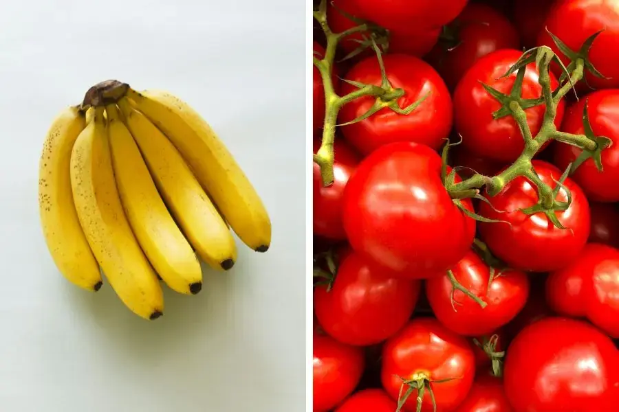 Kết hợp cà chua, chuối tạo nên món nước ép đầy hấp dẫn