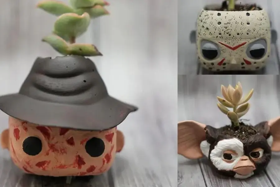 Một số ý tưởng về lọ hoa quỷ ám trang trí Halloween dễ thực hiện.