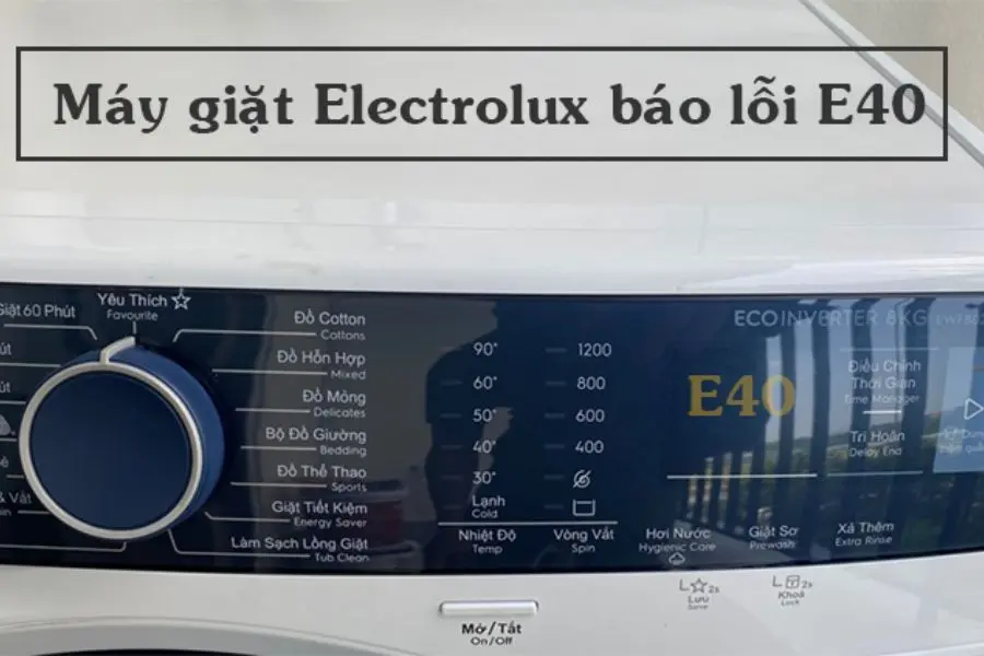 Lỗi e40 hiển thị liên quan đến vấn đề cánh cửa chưa được đóng khít.