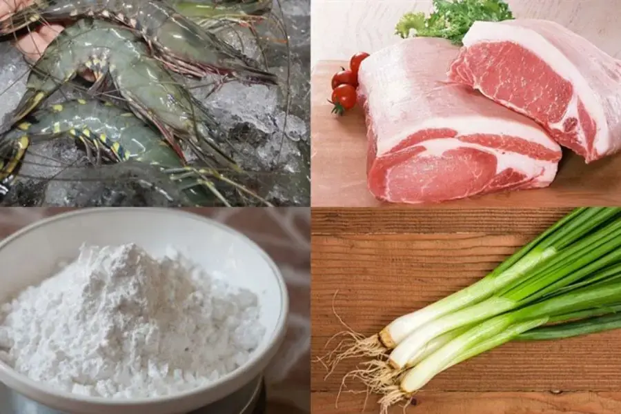Nguyên liệu làm bánh bột lọc.