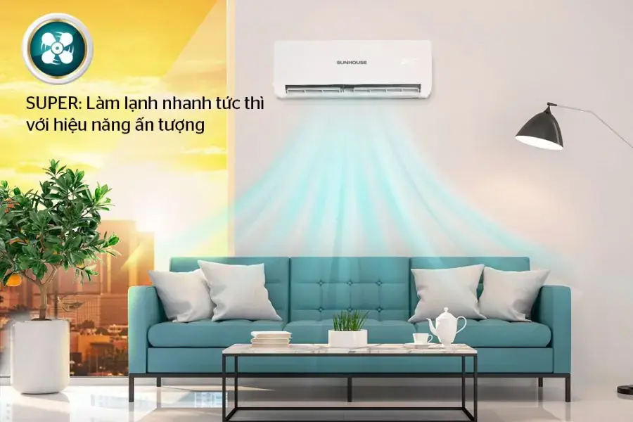 Điều hòa Sunhouse thế hệ mới được tích hợp chế độ Turbo