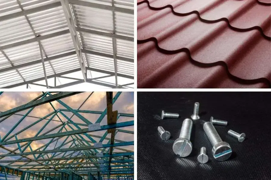 Cấu tạo tôn lợp gồm 4 bộ phận chính