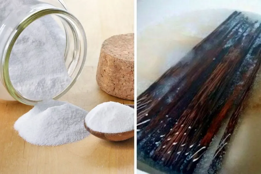 Rửa đũa mốc bằng muối ăn