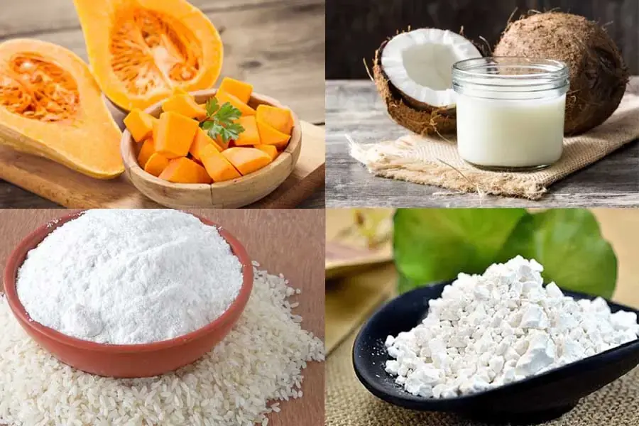 Nguyên liệu nấu chè bí đỏ