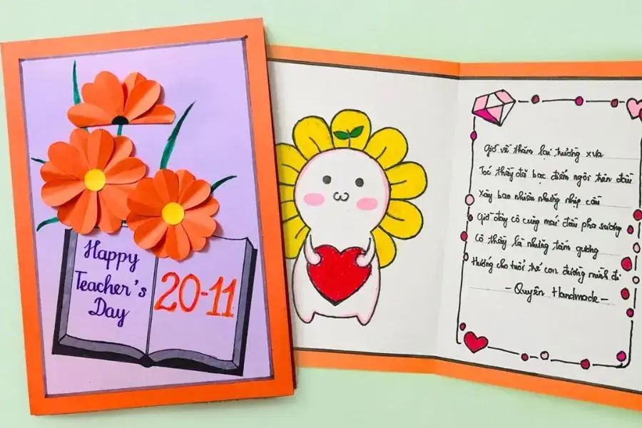 Bạn có thể trang trí thiệp bằng hình con vật ngộ nghĩnh.