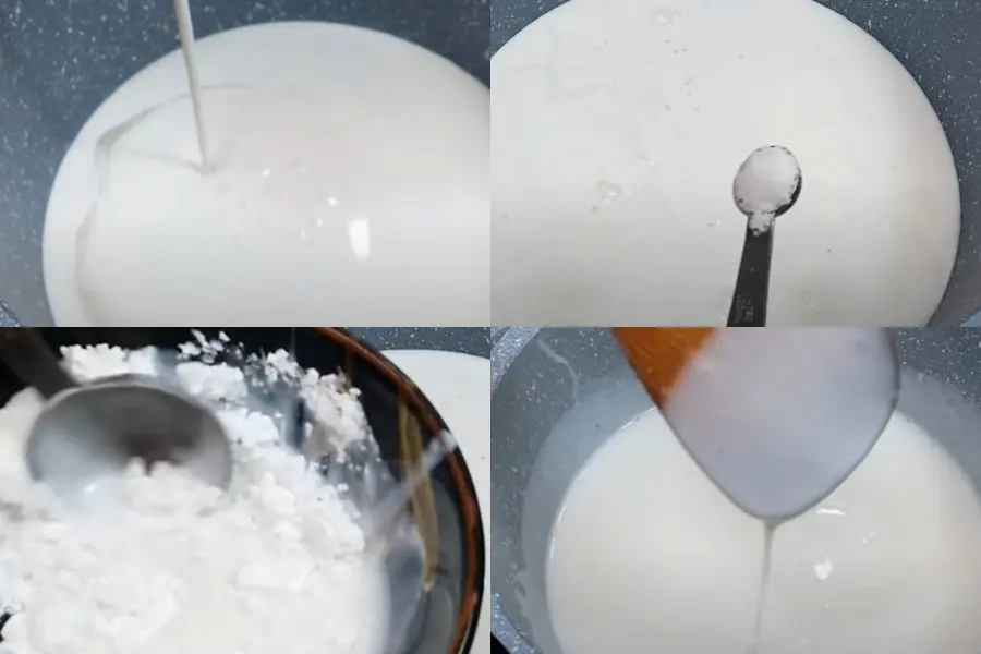 Tiến hành làm nước cốt chè trôi nước.